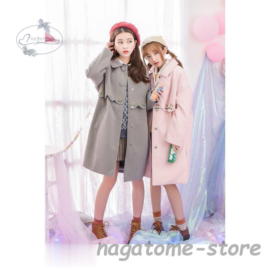 ダッフルコート レディース 花柄 かわいい ピンク コート 秋服 秋冬物 冬服 大きいサイズロング学生 ダッフルコート 可愛い 甘い 着やせ 暖かい 新作 Hl0902 Koi766 永留幹也 通販 Yahoo ショッピング