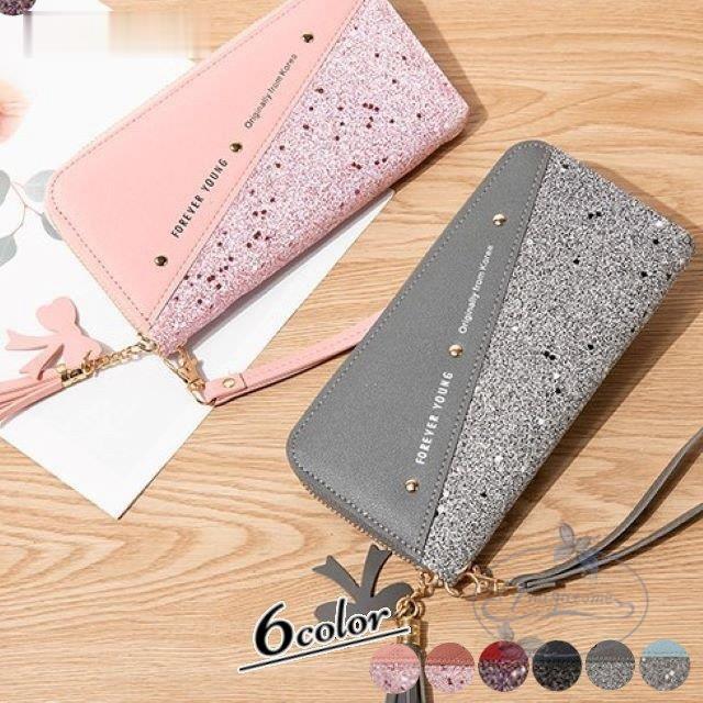 財布 レディース 長財布 30代 40代 50代 ウォレット ファスナー おしゃれ 小銭入れ 大容量 使いやすい カード収納 ラメ タッセル Js11 Loxk78 永留幹也 通販 Yahoo ショッピング