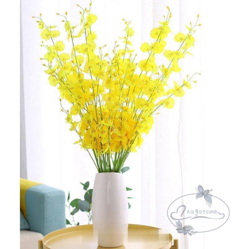 造花 シルクフラワー 蘭の花 開店祝い春 枯れない花 ブーケ 花束 お祝い アレンジメント 5本セット イエロー インテリア飾り おしゃれ Jwt0804 Jh13 永留幹也 通販 Yahoo ショッピング