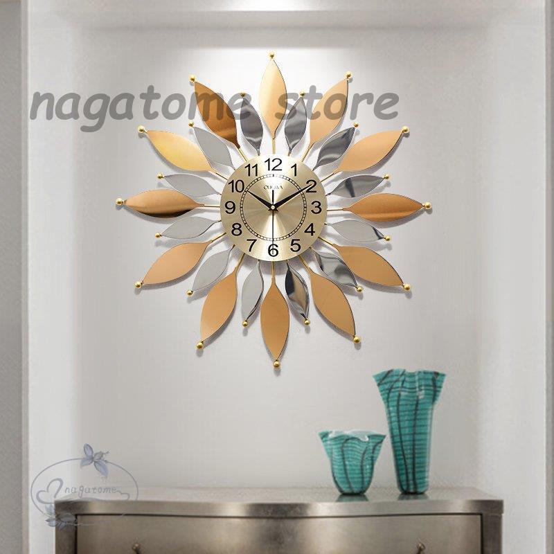 引越し祝い 北欧 家具 インテリア ラグジュアリー Ng0 Gmtk2 インテリア時計 フラワー プレゼント ゴールド ブラックホテルライク 永留幹也 フラワー おしゃれ 掛け時計 ギフト 結婚祝い 花びら シルバー
