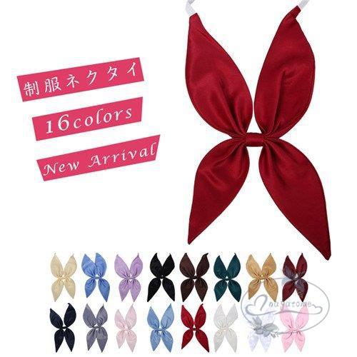 2枚 制服リボン スクールリボン きれいめ 金魚結び 三角ネクタイ 女子高生 制服 可愛い おしゃれ 16colors New Arrival 17年秋冬新作