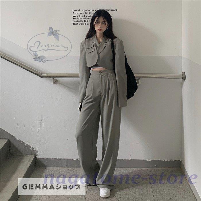 パンツスーツ レディース ワイドパンツ ショート丈ジャケット 韓風 ダンススーツ ヒップホップ Jazz K Pop かっこいい 日常着 ダンス衣装 Nt0118 Gest12 永留幹也 通販 Yahoo ショッピング