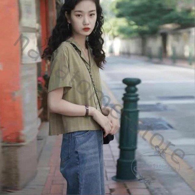 トップス シャツ レディース カジュアル 夏 21 夏物 新作 夏コーデ 夏服 ボタンシャツ 半袖 チェック柄 短め丈 ショート丈 レトロ フレンチ 大人 代 30代 Nt0422 Czdx1302 永留幹也 通販 Yahoo ショッピング