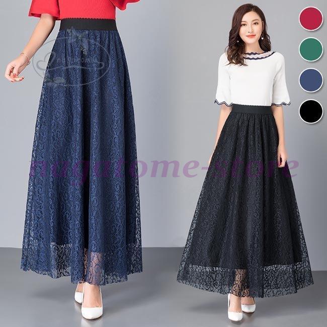 レーススカート ロング レディース マキシ丈スカート レース スカート 30代 ロングスカート 40代 Aラインスカート マキシ丈 代 黒 姫系 Nt11 Bsqz213 永留幹也 通販 Yahoo ショッピング