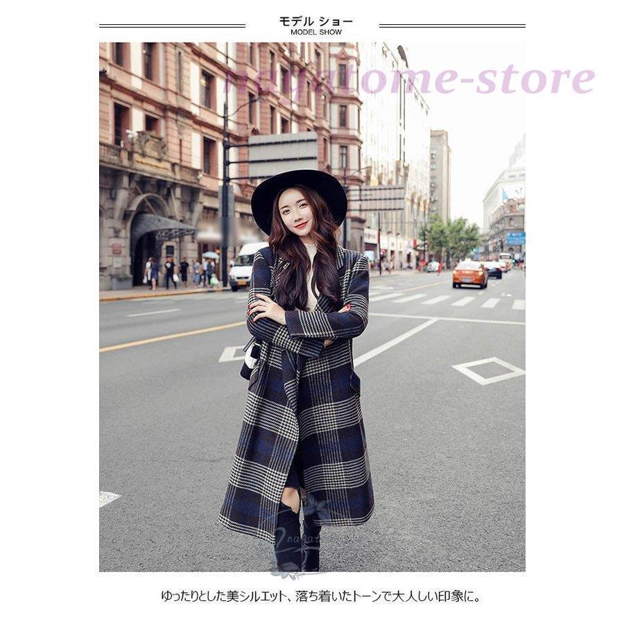 最愛 チェスターコート レディース ロング丈 チェック柄 長袖 アウター オシャレ 秋 冬 春 秋冬新作 チェスターコート サイズ 2xl