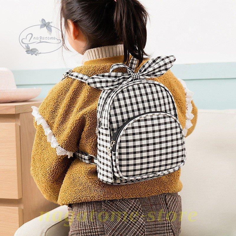 保育園 幼稚園 子供リュック キッズリュック お出掛け バックパック チェック柄 蝶結び 女の子 子供用 かばん アウトドア 軽い 可愛い 通園バッグ 幼稚園 幼児 Nt18 Enbb 永留幹也 通販 Yahoo ショッピング