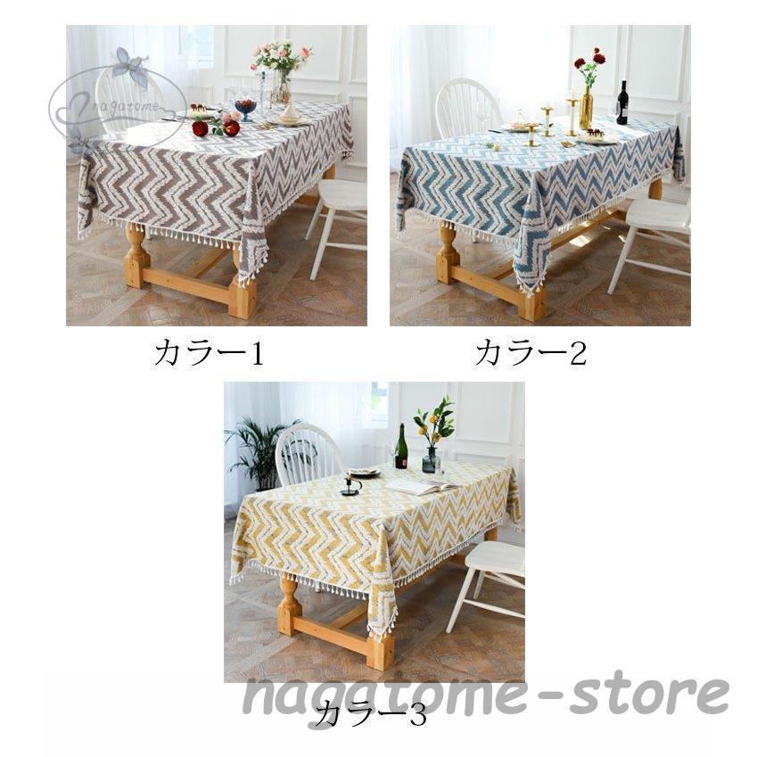 Sale 61 Off テーブルクロス 北欧風 おしゃれ テーブルセッティング 四角形 長方形 綿麻 波柄 フリンジ裾 お手入れ簡単 汚れ防止 家庭用 業務用 食卓カバー Edilloperfido Com