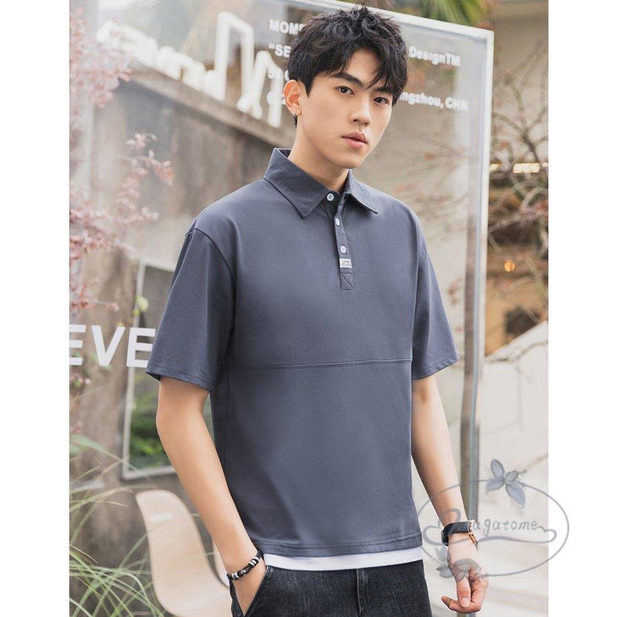 ポロシャツ メンズ 重ね着風 トップス 大きいサイズ 半袖 ファッション トレンド ゴルフウェア おしゃれ スポーツ 夏 ゴルフ シャツ 紳士服 カジュアル 2色 Stun5jaekd メンズファッション Convivialmc Com