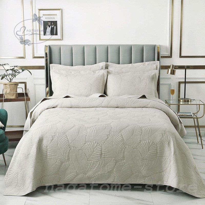 独特な ベッドカバー 寝具 おしゃれ ソファーカバー キルト 送料込み ベッドスプレッド 3点セット ベッド 綿100 ダブル 無地 シンプル ダブル用 Labelians Fr