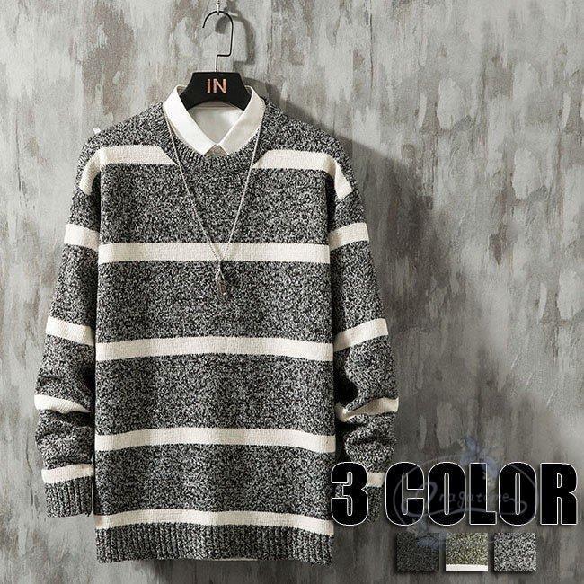 メンズニット トップス ボーダー セーター メンズ ブラック グレー グリーン 秋冬 ボーダー柄 ニット 新品 メンズセーター 3色 Xbd0924 Shunk67 永留幹也 通販 Yahoo ショッピング