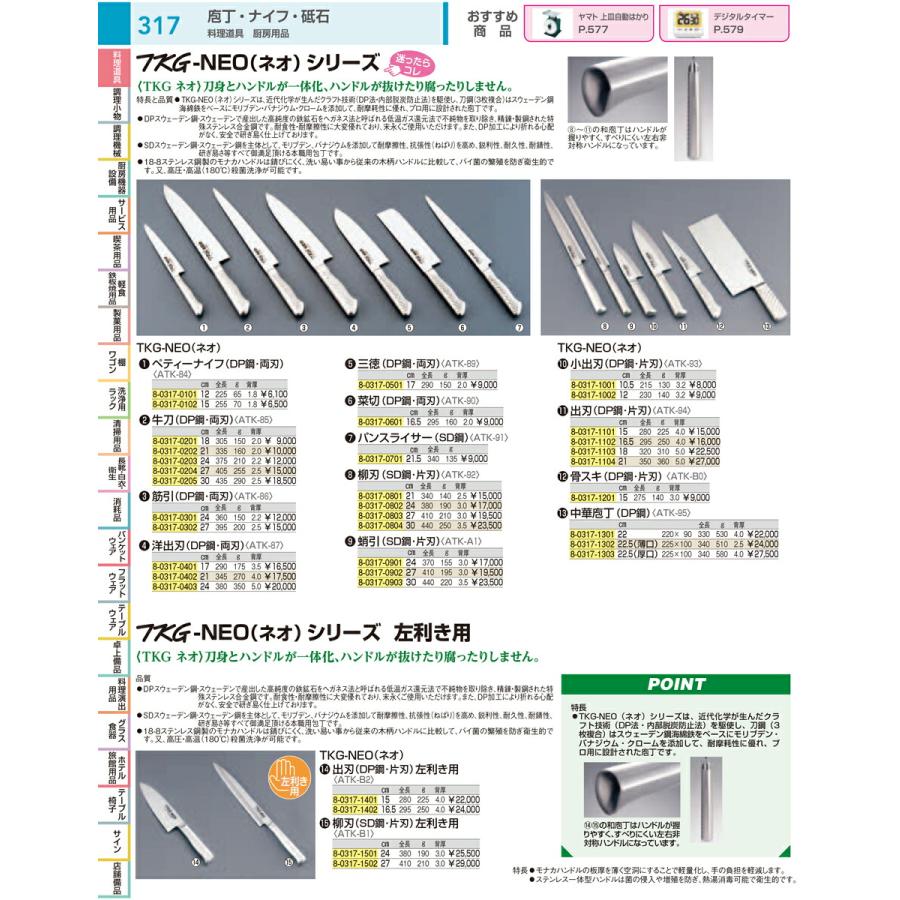ＴＫＧ−ＮＥＯ（ネオ）出刃（片刃） １６．５cmの画像