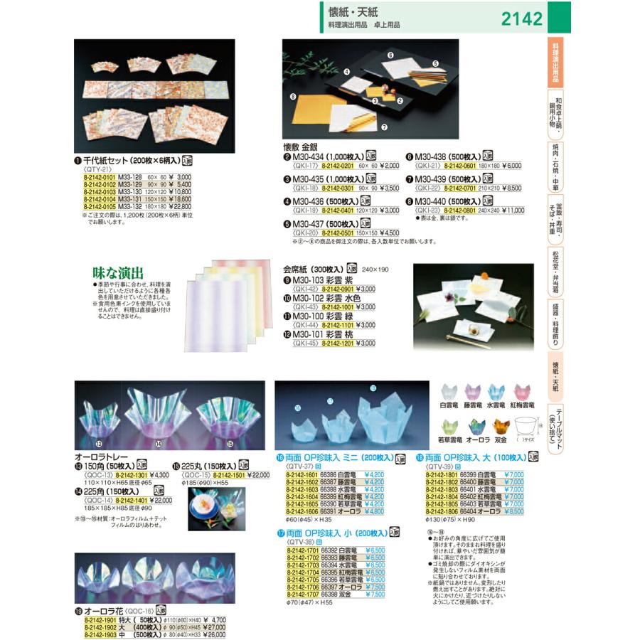 備品 飲食店 業務用 懐敷　金銀　（５００枚入） Ｍ３０−４３７｜nagayo-p｜02