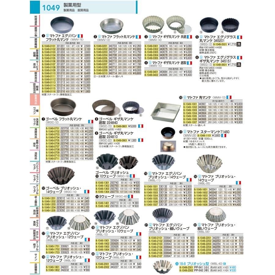 パン 型 ケーキ 業務用 製菓道具 菓子道具 製菓用品 エグゾパン　ブリオッシュ・細いウェーブ ３３０６４５　φ７６mm｜nagayo-p｜02