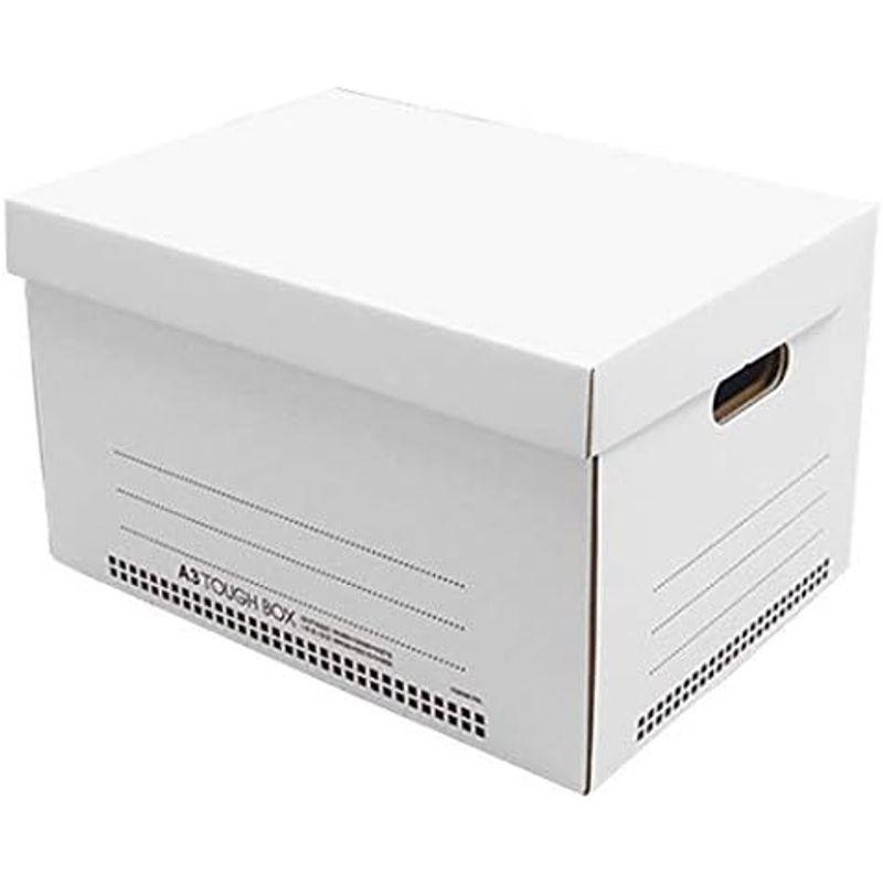 横井パッケージ 書類保管箱 タフボックスＬA3対応ホワイト 10枚セット - 3