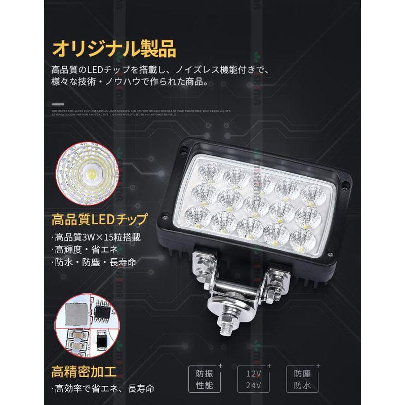 8台セット45W　LED集魚灯　304　ステンレス　45W　広角　拡散　ledワークライト　3000ｋ　45W　ワークライト　トラック補助灯