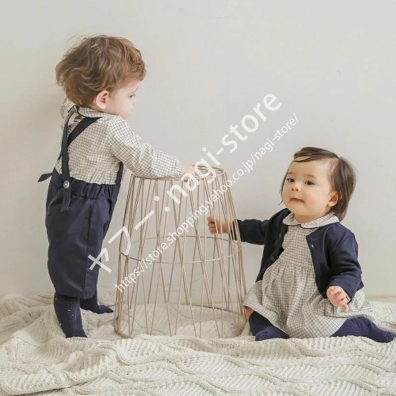 ベビー服 子供服 おしゃれ かわいい チェック柄 フォーマル ベビー ロンパース ワンピース 女の子 新生児 服 男の子 赤ちゃん 長袖 高い品質 男の子