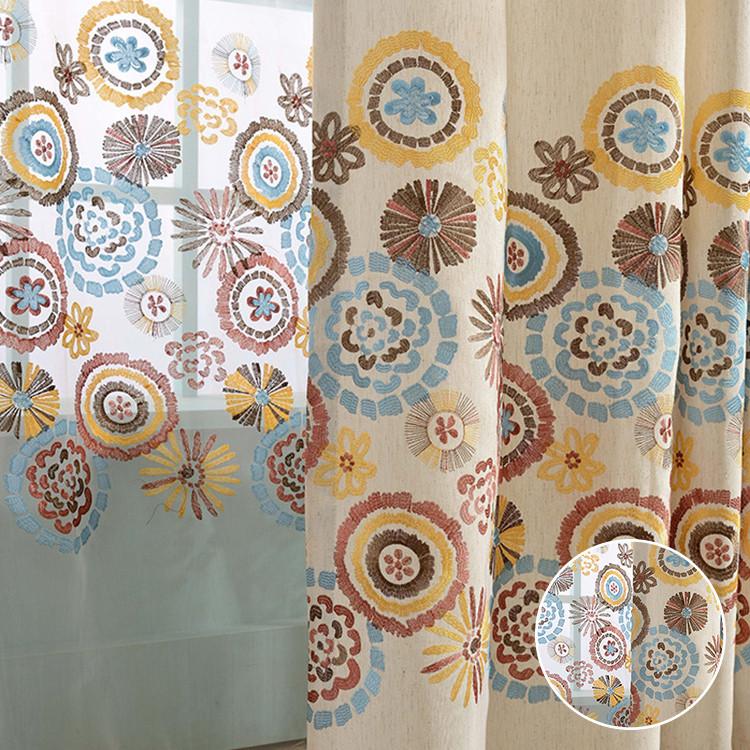 人気ブランドを 刺繍 花柄 プレゼント 幅101 0cm丈101 0cm オーダー カーテン 北欧 かわいい 子供部屋 モダン カーテンセット おしゃれ 新生活 送料無料 正規店仕入れの Www Thedailyspud Com