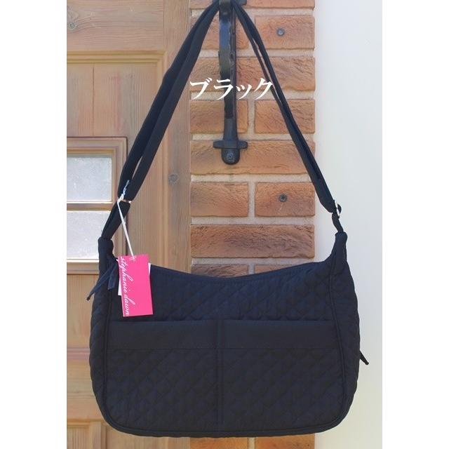 キルティングショルダーバッグ ブラック キルティング 斜め掛けバッグ