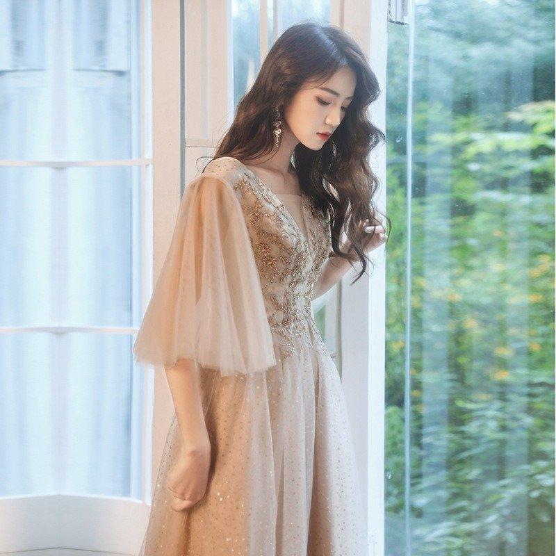 結婚式 パーティードレス ワンピース パーティードレス 成人式 パーティードレス 冬 姫系 パフスリーブ 花嫁ロングドレス お呼ばれ 二次会 演奏会 Ldh3262d86db ナギサ 通販 Yahoo ショッピング