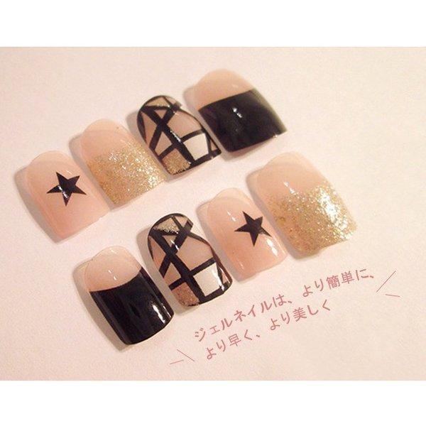 ネイルチップ 大人 オシャレ24枚セット デザインネイルチップ ネイルパーツ つけ爪 パーティー用 ブラック系デザイン モダン風デザイン Ldhecb ナギサ 通販 Yahoo ショッピング