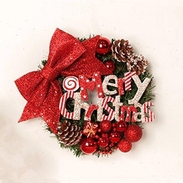 人気商品 全品2枚でクリスマスリース ドア飾りリボン クリスマス飾り 玄関飾り おしゃれ 壁掛け 品質満点 店舗用 法人用 Christmas 50cm