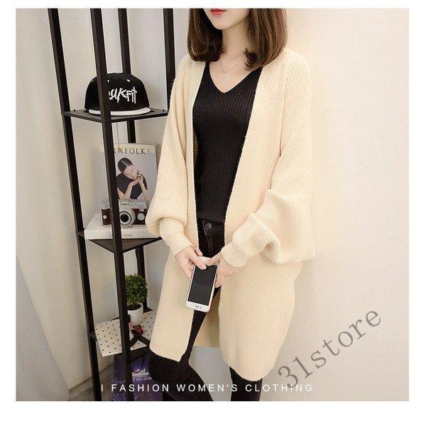 ニットカーディガン レディース ロング 春秋 ニットカーディガン 韓国風 長袖セーター 無地 トップス 通勤 オシャレ ニットカーディガン 最も信頼できる