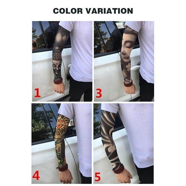 店長おすすめ タトゥー スリーブ アームカバー スポーツ サポーター Tatto 刺青 入れ墨 煽り 腕 おしゃれ 和柄 煽り運転防止 虎 スカル 贅沢屋の