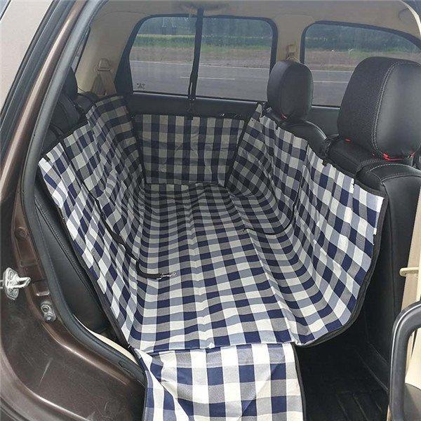 店長おすすめ 車用ペットシート カバー カーシート チェック柄 ペットシーツ ペットシート ペット用 中型犬 便利 大型犬 小型犬 後部座席 犬 車用 誕生日 お祝い 犬