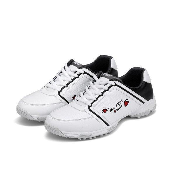 激安の 店長おすすめ ゴルフシューズ レディース シューズ ハート柄 婦人靴 Pu スパイクレス 軽量 スポーツ 防水 通気 おしゃれ テニス 登山 可愛い 新版 Azerbaijanfoundation Az