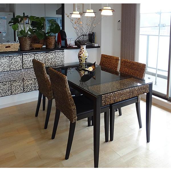 ダイニングテーブル 食卓 4人用 ガラス 天板 高品質 ウォーター