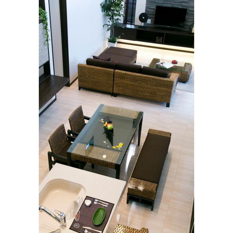 ダイニングテーブル 食卓 4人用 ガラス 天板 高品質 ウォーター