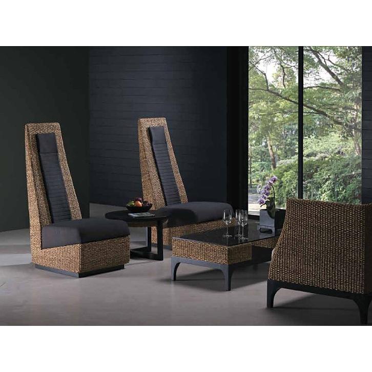 PERFORMAX　アジアン家具　ウォーターヒヤシンス　一人掛けソファ　セット ハイバック ソファー 高品質 ウォーターヒヤシンス 1Pソファ 一人掛け