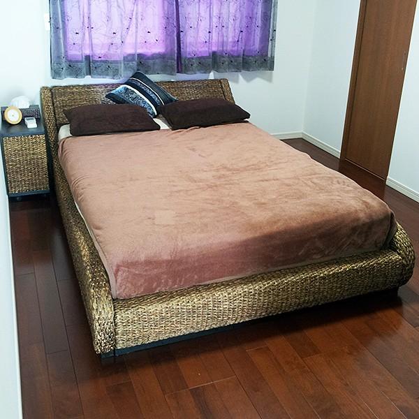 アジアン家具 高品質 ウォーターヒヤシンス ベッド ローベッド アジアン家具 高品質 ウォーターヒヤシンス ベッド ローベッド