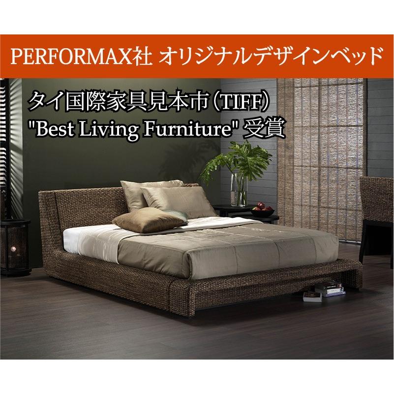 ベッド セミダブル ローベッド 高品質 ウォーターヒヤシンス バリ