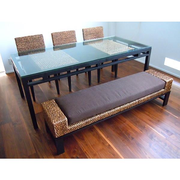 アジアン家具 高品質 ウォーターヒヤシンス ベンチ ソファ W170