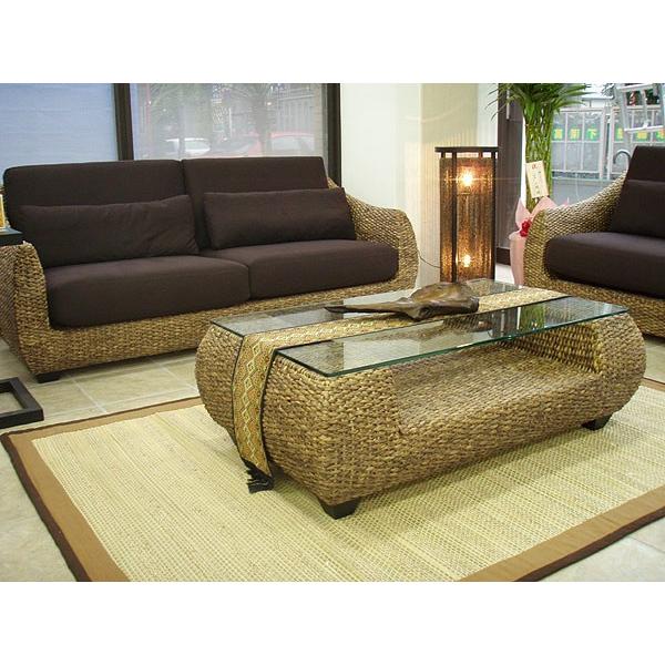 ローテーブル ソファ テーブル 高品質 ウォーターヒヤシンス アジアン