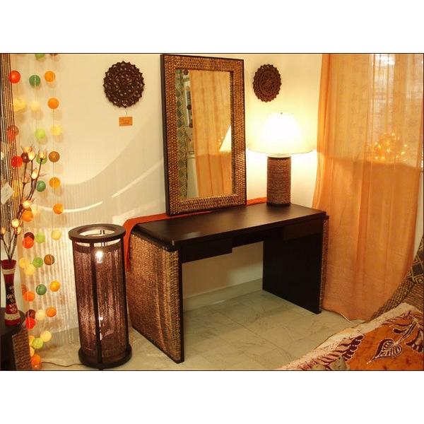 バリ風家具ウォーターヒヤシンス壁掛け鏡ミラーアジアン家具