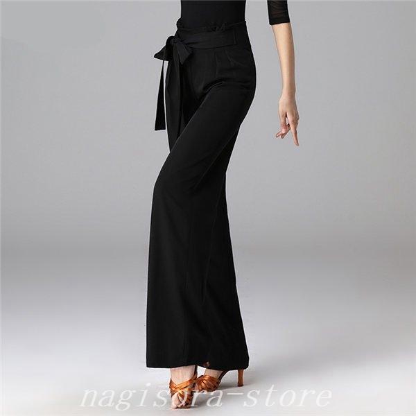 最大の割引 ダンス用ズボンダンスウェア女性用ゴムウエスト大きいサイズモダンパンツ社交ダンスラテンダンス黒練習用競技用ゆったり パンツ サイズ M Pathwaysfl Org