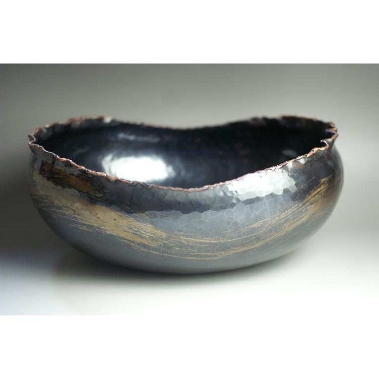 溜め桶 ぶどう酒冷房装置 楕円面 銅器 酒器 花器 ぶどう酒 華道 珠玉 差し上げ物 差し上げ物 鎚起工房 清雅堂 鍛金 打ち出し かっこ良い 鎌倉清雅堂 アルコール用品-ワイン用品-ワインクーラー