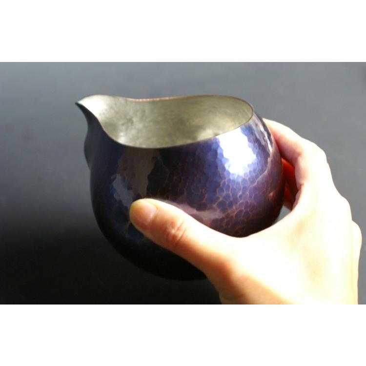 ぶんた様 新品 鎚起工房 清雅堂 錫鍛造打出 ぐい呑み酒器揃 2客 径6xh3c 0808-002-01.jpg