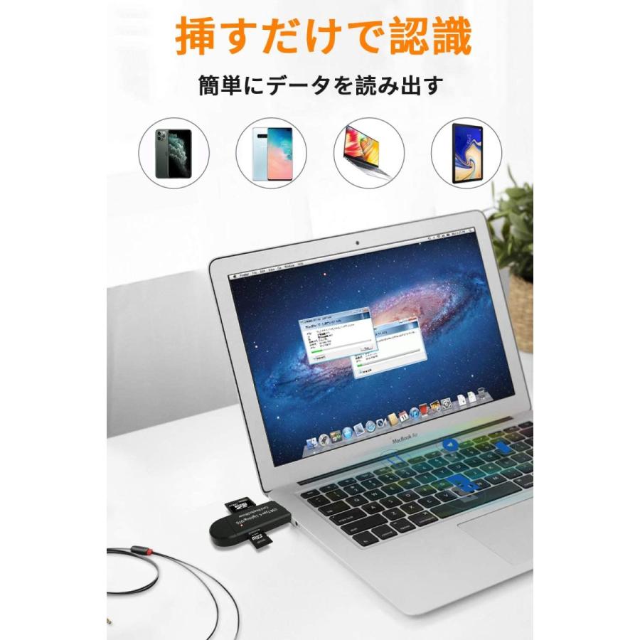 SDカードリーダー iPhone iPad Android Lightning Windows Macbook パソコン タブレット OTG Type-c USB Micro USB 4in1 アイフォン アイパッド アンドロイド｜nagomi-company｜05