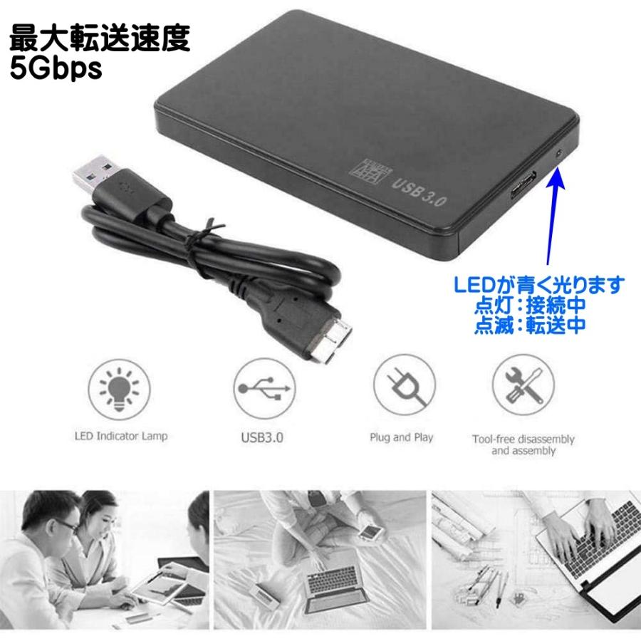 2.5インチ HDD SSD 外付けケース USB3.0 プラスチックケース 2.5インチ HDD SSD 外付けケース USB3.0 プラスチックケース