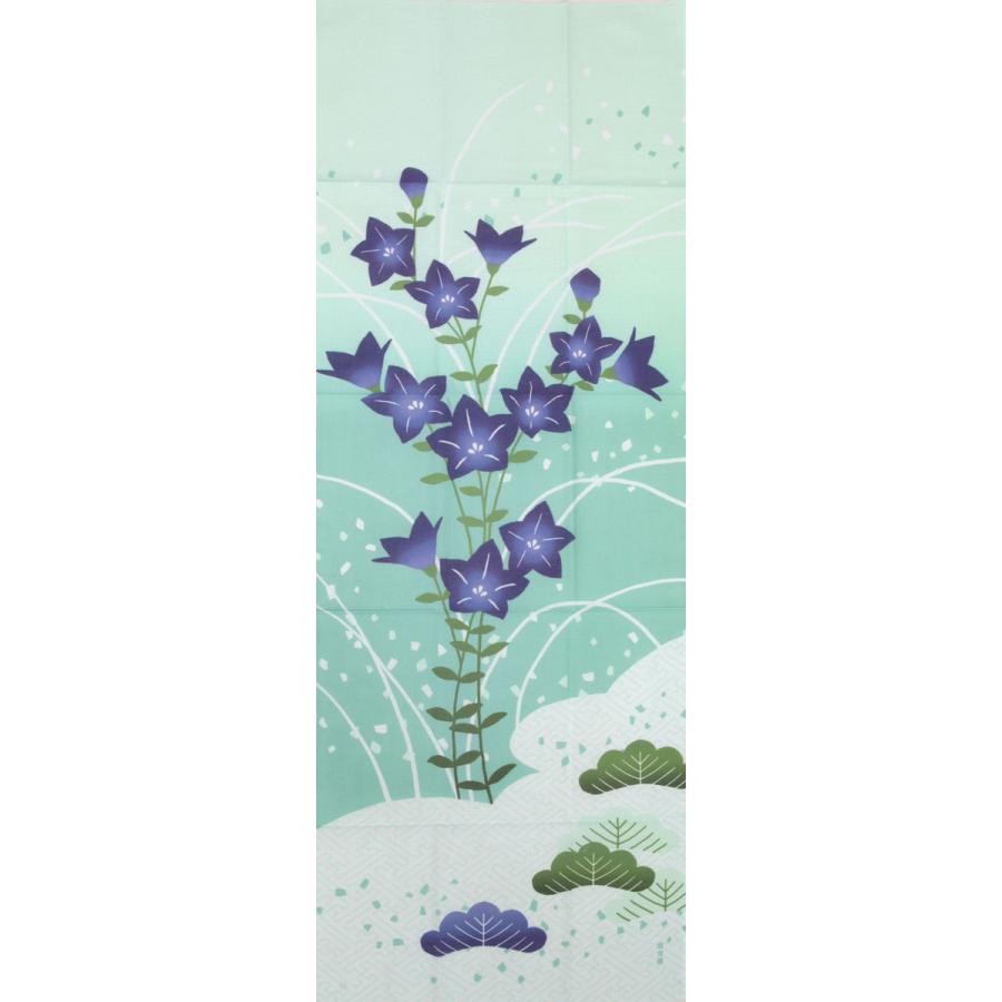 濱文様 絵てぬぐい 桔梗の風あそび 秋 和柄 インテリア 捺染 手ぬぐい