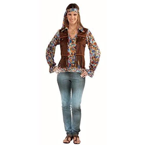 【国際ブランド】 ヒッピー　ベスト付きシャツ　コスチューム　大人女性用　Female Set Groovy Hippie その他のコスプレ衣装