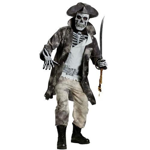 Fun メンズ World コスプレ衣装 ハロウィン 仮装 ゾンビ 怖いガイコツの海賊 ゾンビ メンズ 大阪店 コスチューム A B00e872bq2 ワンサイズ 和み