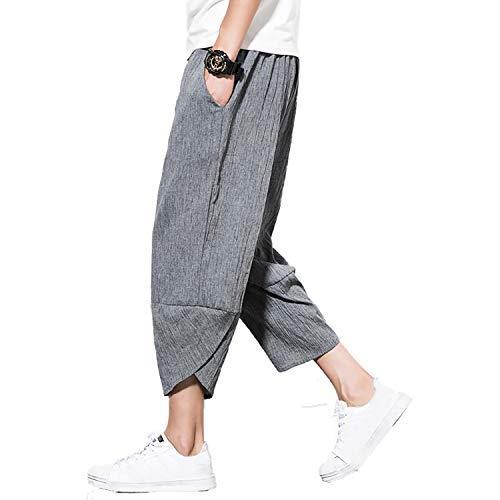 メンズファッション 男女兼用 サルエルパンツ メンズ 夏 麻パンツ 7部丈 ワイドパンツ ヨガ 日常 メンズ リネンパンツ M Jj8auzn1hi Www Ludlowbar Com Au