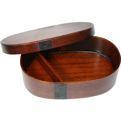 木曾塗りスリ漆木曽ひのき小判弁当（中）お箸付小風呂敷付