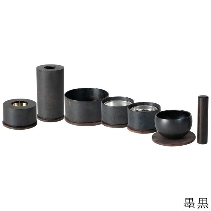 MAKOTO 七具足セット 選べる2色カラー 萌緑 墨黒【モダン仏具】 仏飯器