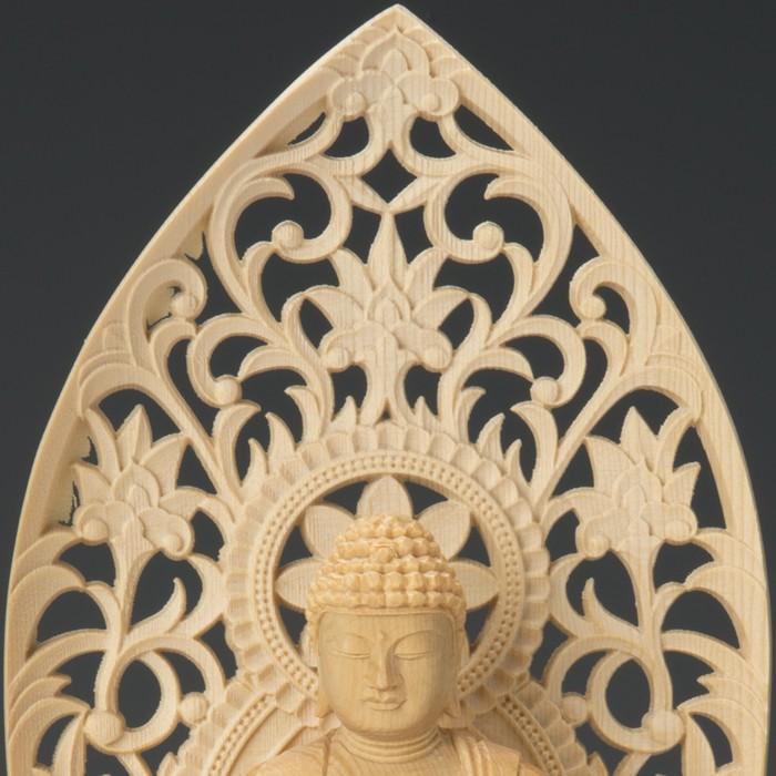 台座+光背 3.5寸坐像用#596 円台 円光 木彫 仏像付属品 【公式通販】