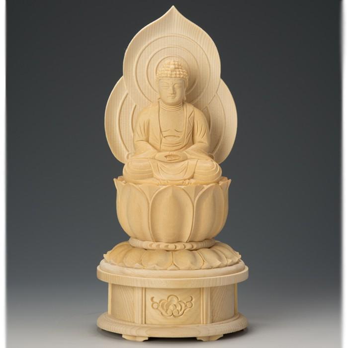 仏像 桧木 釈迦如来 蓮華台 1.8寸 禅宗 曹洞宗 臨済宗 高さ185 仏像 桧木 釈迦如来 蓮華台 1.8寸 禅宗 曹洞宗 臨済宗 高さ185